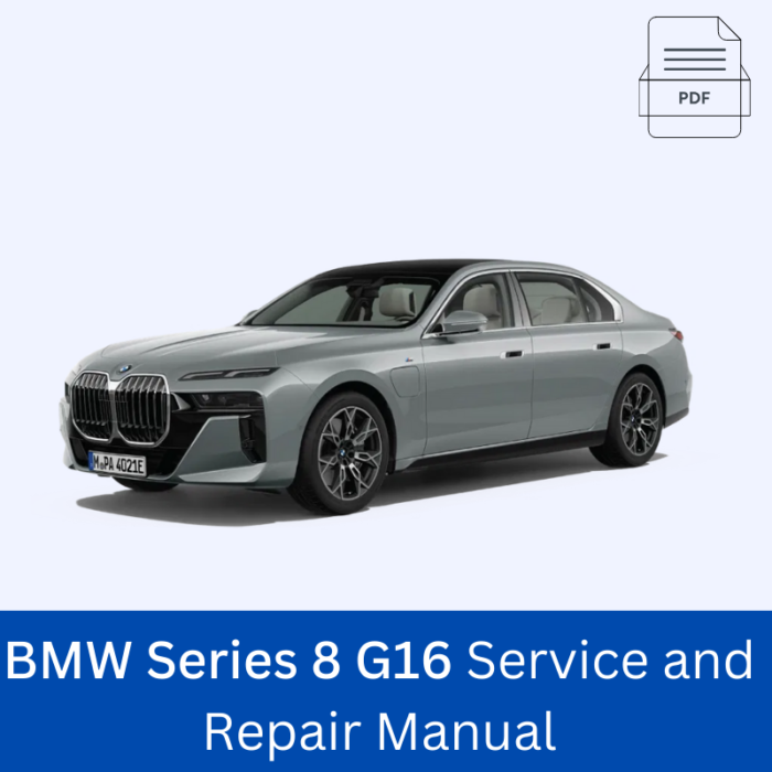 BMW Series 8 G16 Service and Repair Manual